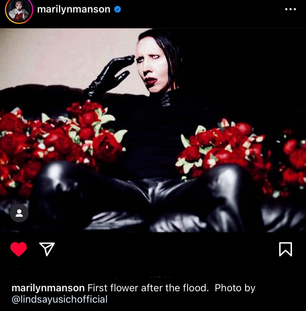 Marilyn Manson Valentine's Day Message and Portrait by Lindsay Usich