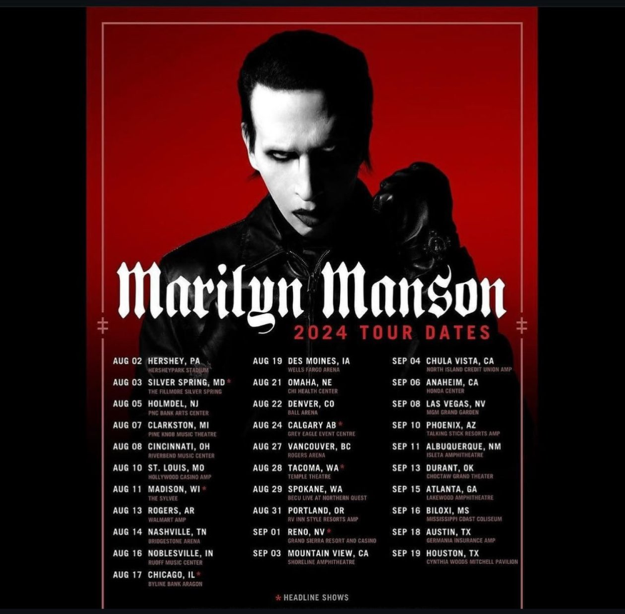 Marilyn Manson Summer 2024 Tour Dates