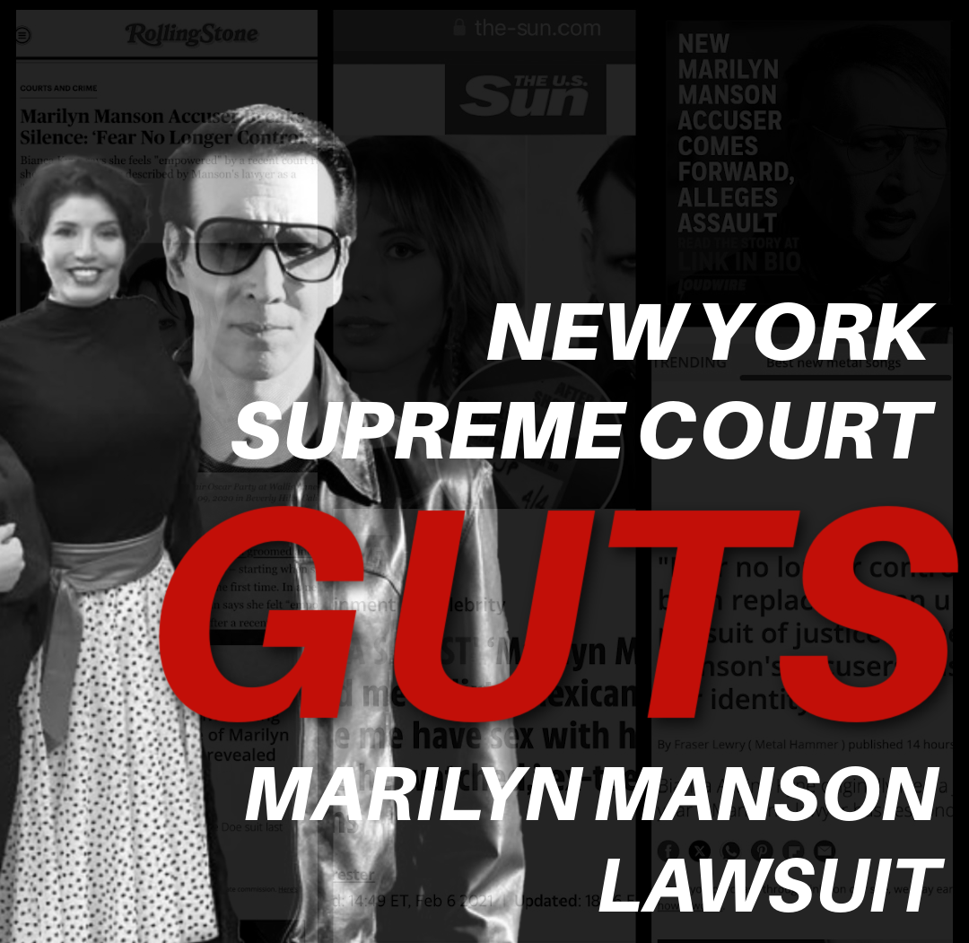 New York Superior Court guts Bianca Allaine Kyne Marilyn Manson lawsuit from Jeff Anderson and Karen Barth Menzies